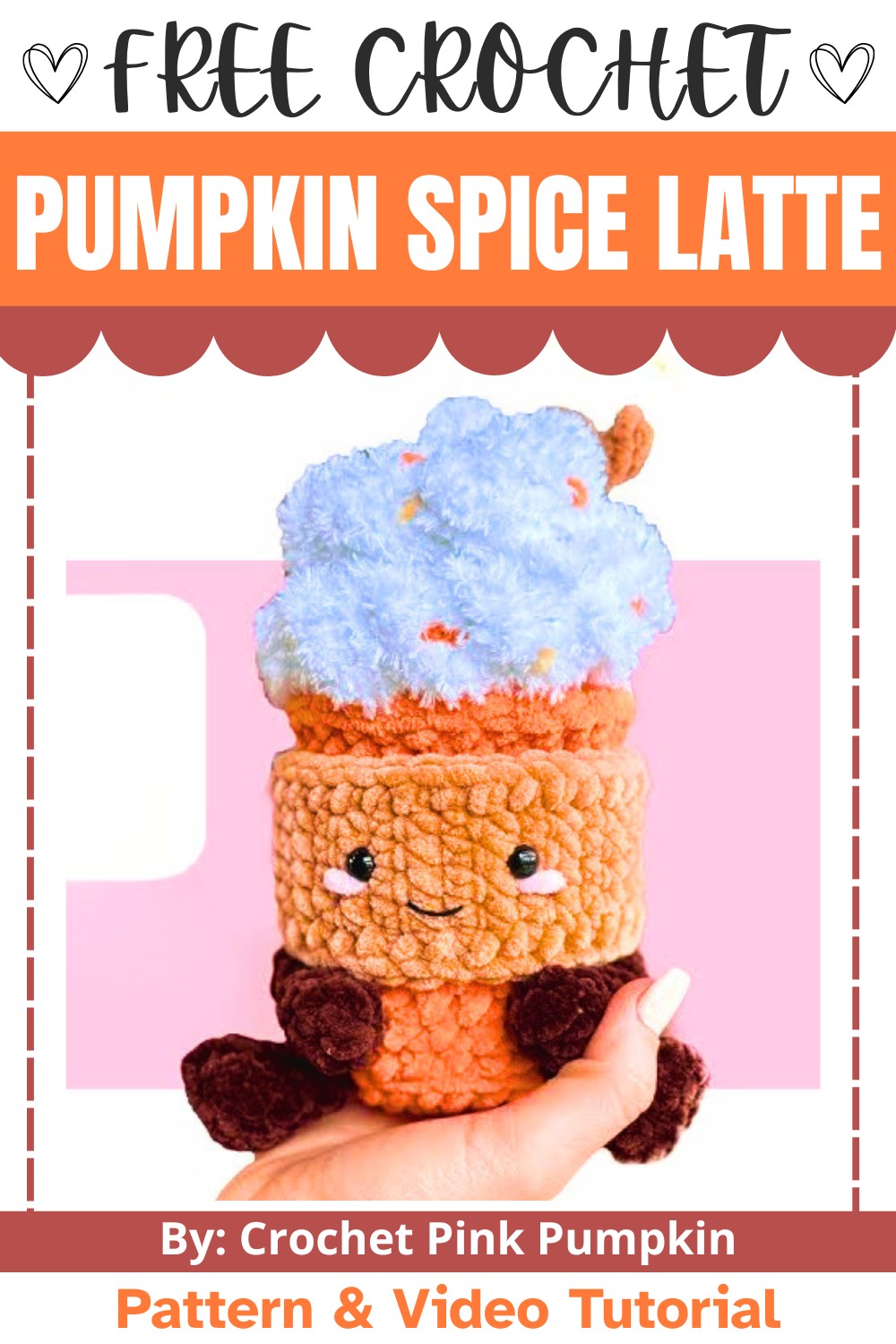 Easy Crochet Pumpkin Spice Latte Tutorial for Warm Fall Décor