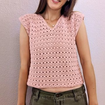 Easy Crochet Summer Top with Cotton Yarn - Stylish and Beginner-Friendly
