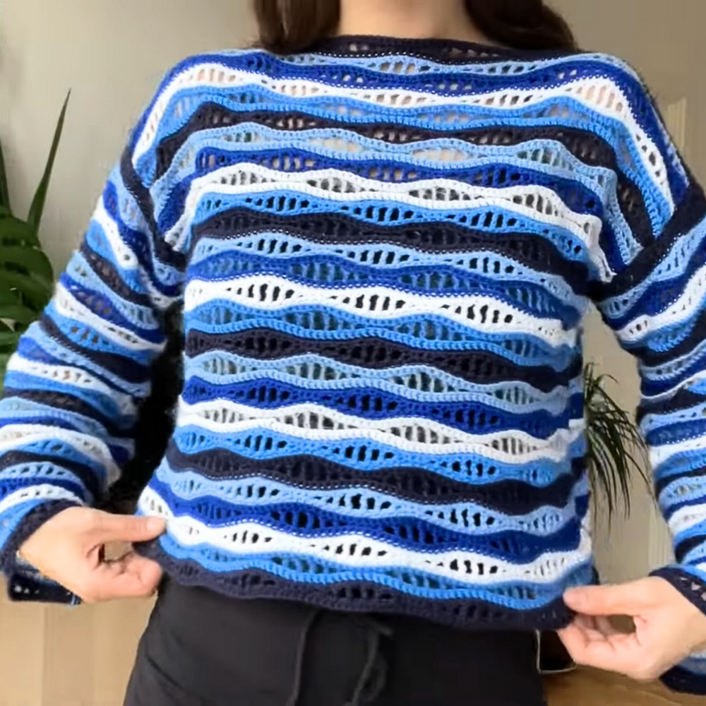 Easy & Stylish Wave Stitch Crochet Baby Top Tutorial