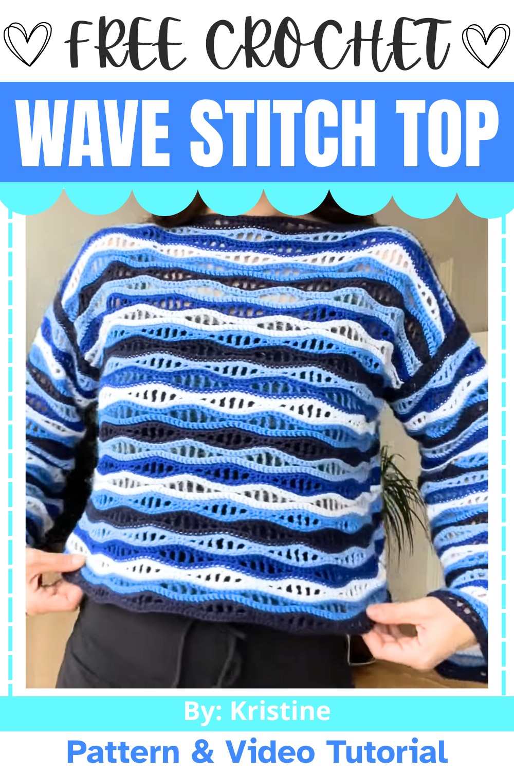Easy & Stylish Wave Stitch Crochet Baby Top Tutorial