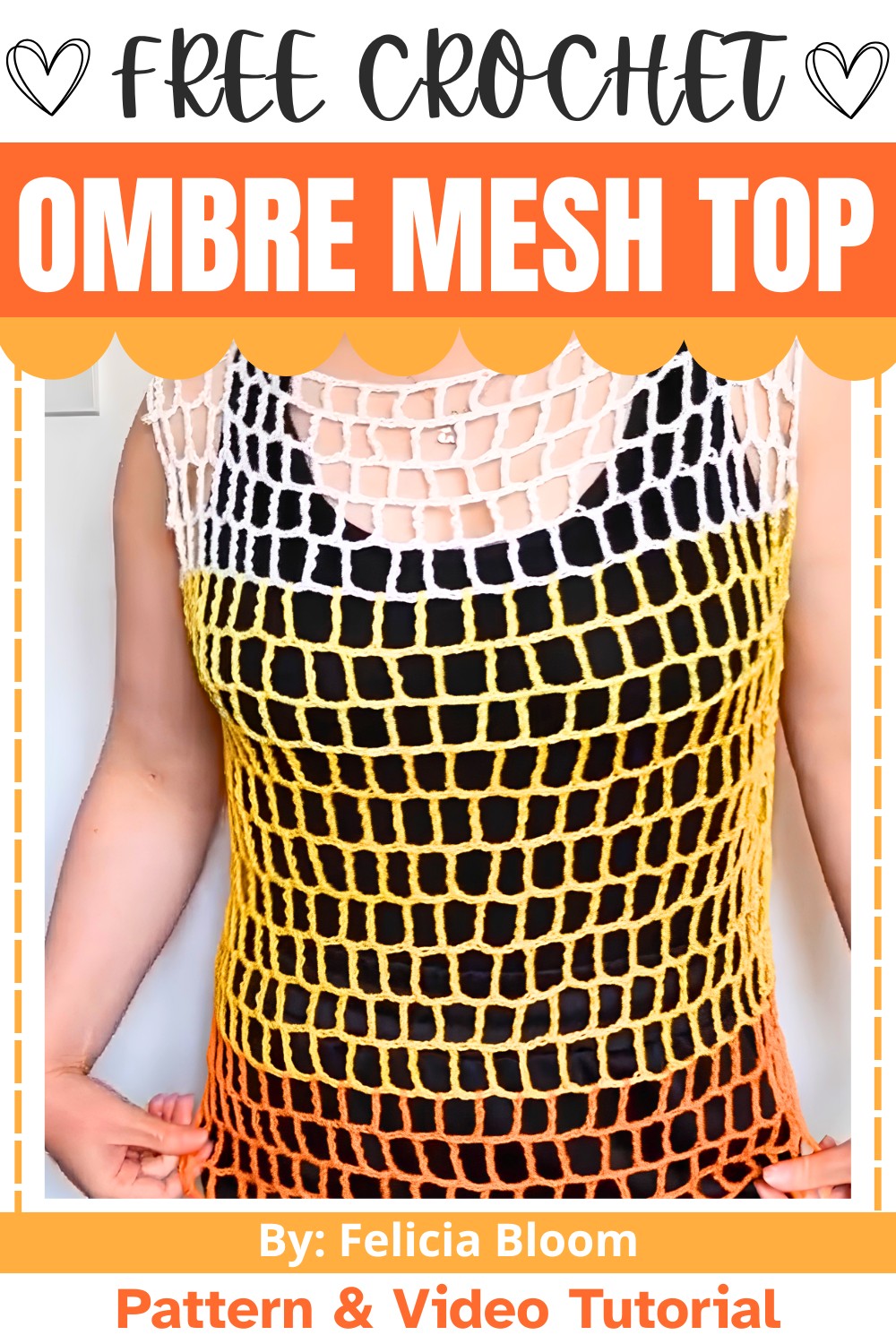 How to Crochet an Ombre Mesh Top With Easy Pattern