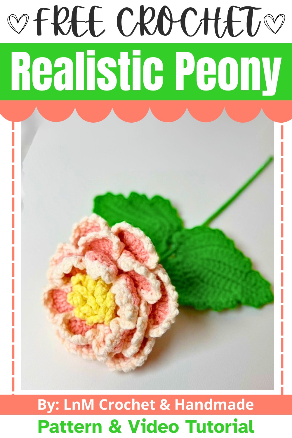 Learn to Crochet a Realistic Peony Flower with Gradient Petals