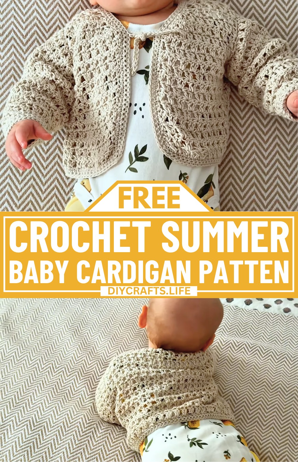 Light & Easy Summer Baby Cardigan Crochet Pattern