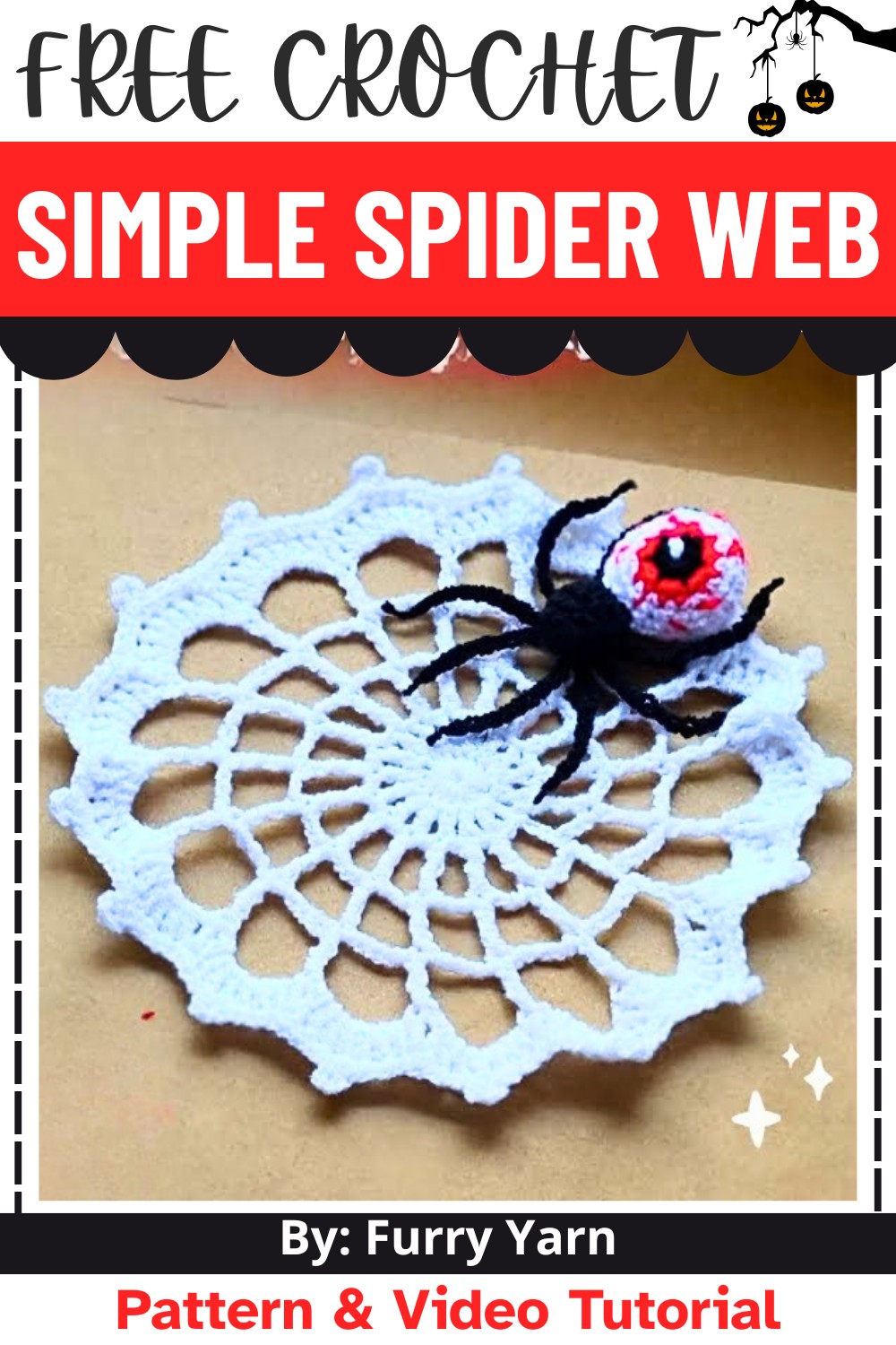Simple Crochet Spider Web Tutorial for Fun Halloween Decor