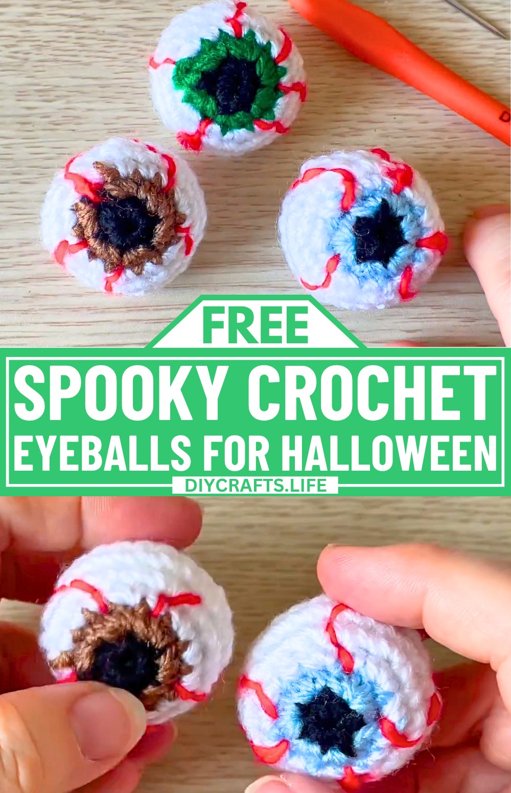 Spooky Crochet Eyeballs for Halloween With Quick Pattern