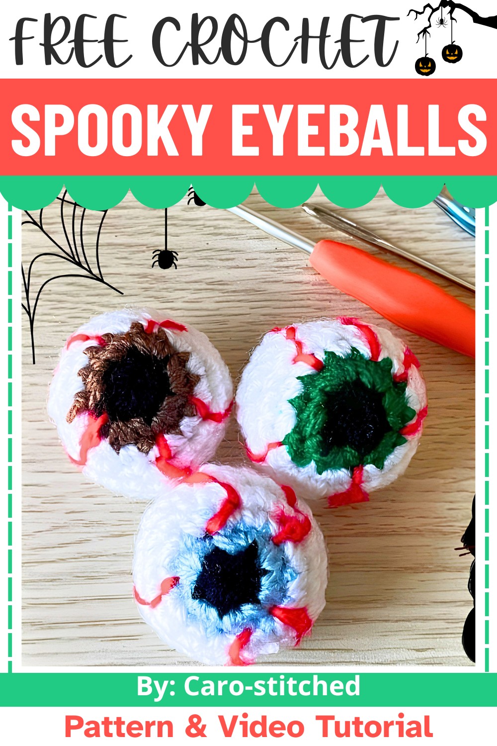 Spooky Crochet Eyeballs for Halloween With Quick Pattern
