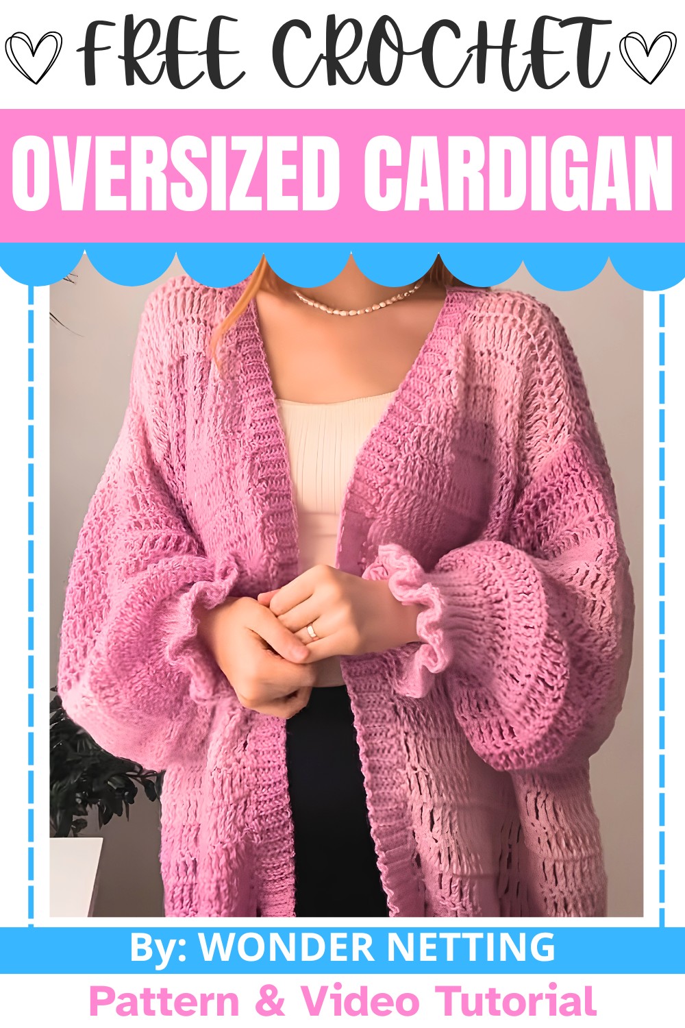 Super Oversized Crochet Cardigan Tutorial for Beginners