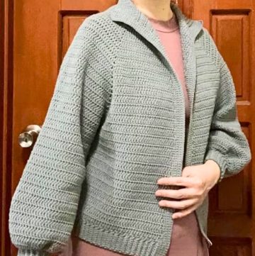 Top-down crocheted Cardigan With Easy and Stylish Design