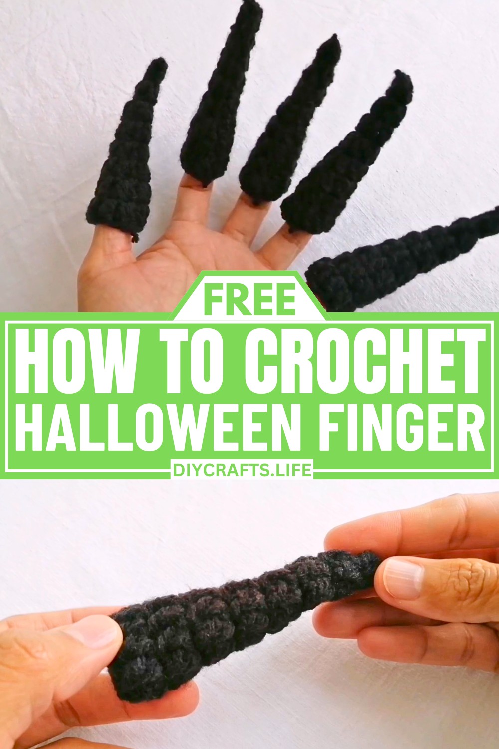 Crochet Halloween Finger Pattern - Spooky Design