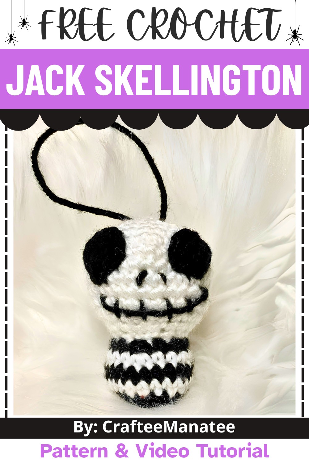 Easy Jack Skellington Crochet Ornament With Beginner-Friendly Pattern