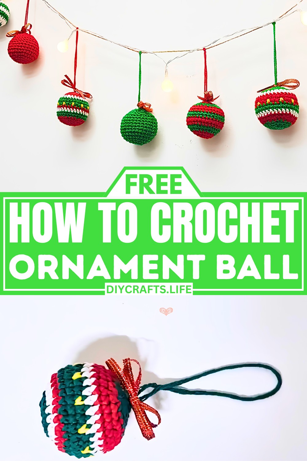 Simple Crochet Christmas Ornament Ball Tutorial