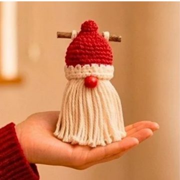 Beautiful Crochet Santa Ornament For Christmas Decor