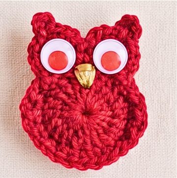 Easy Crochet Christmas Owl Ornament Pattern For Decor